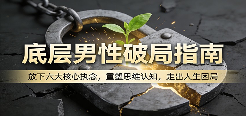 底层男性破局指南：放下六大核心执念，重塑思维认知，走出人生困局汇创网-网创项目_汇创网_中创网_福缘网_冒泡网_网创项目平台汇创网