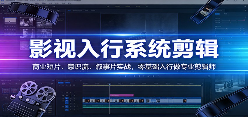 影视系统剪辑，商业短片、意识流、叙事片实战，零基础入行做专业剪辑师汇创网-网创项目_汇创网_中创网_福缘网_冒泡网_网创项目平台汇创网