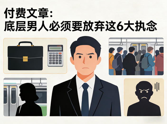 付费文章：底层男人必须要放弃这6大执念汇创网-网创项目_汇创网_中创网_福缘网_冒泡网_网创项目平台汇创网