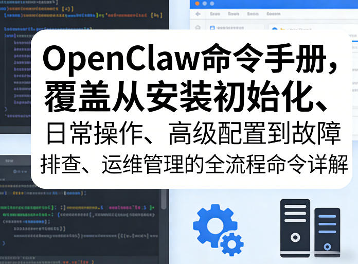 OpenClaw命令手册，覆盖从安装初始化、日常操作、高级配置到故障排查、运维管理的全流程命令详解汇创网-网创项目_汇创网_中创网_福缘网_冒泡网_网创项目平台汇创网
