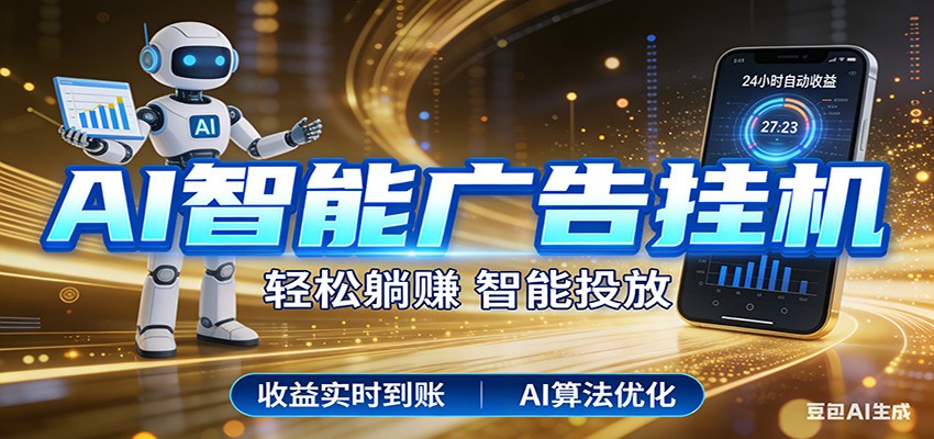 智能广告挂机新时代，利用碎片化时间实现稳定被动收益，AI帮你持续盈利汇创网-网创项目_汇创网_中创网_福缘网_冒泡网_网创项目平台汇创网