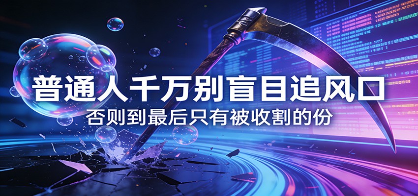 付费文章《通人千万别盲目追风口》否则到最后只有被收割的份汇创网-网创项目_汇创网_中创网_福缘网_冒泡网_网创项目平台汇创网