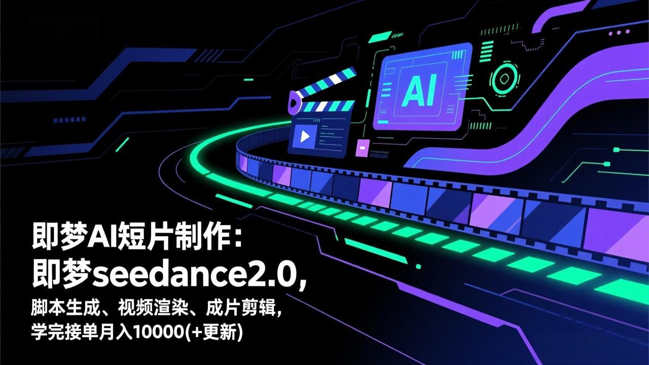 （17969期）即梦AI 短片制作(更新)：即梦seedance2.0，脚本生成、视频渲染、成片剪辑，学完接单月入10000+汇创网-网创项目_汇创网_中创网_福缘网_冒泡网_网创项目平台汇创网