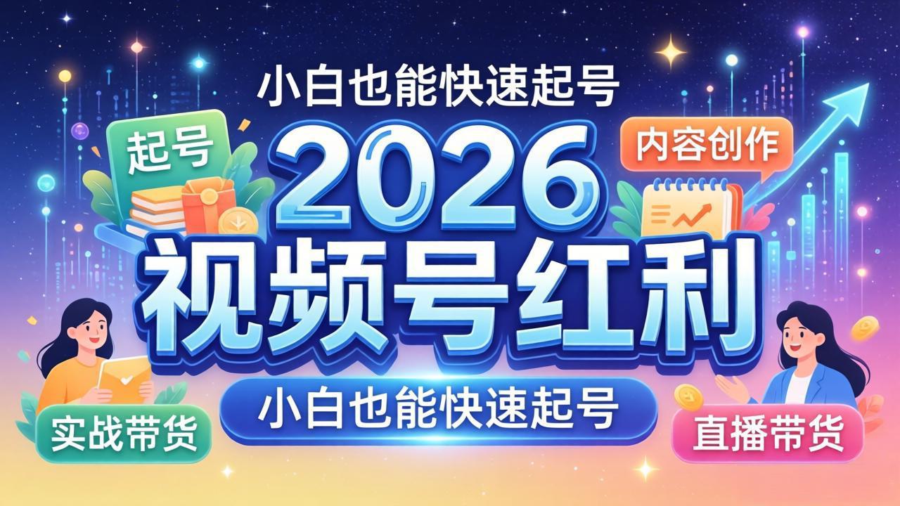 （18222期）2026视频号红利实战营，大佬亲授起号、内容、直播、IP、投流、私域、矩阵全套落地打法汇创网-网创项目_汇创网_中创网_福缘网_冒泡网_网创项目平台汇创网
