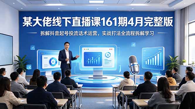 （18209期）某大佬线下直播课161期4月完整版，拆解抖音起号投流话术运营，实战打法全流程拆解学习汇创网-网创项目_汇创网_中创网_福缘网_冒泡网_网创项目平台汇创网