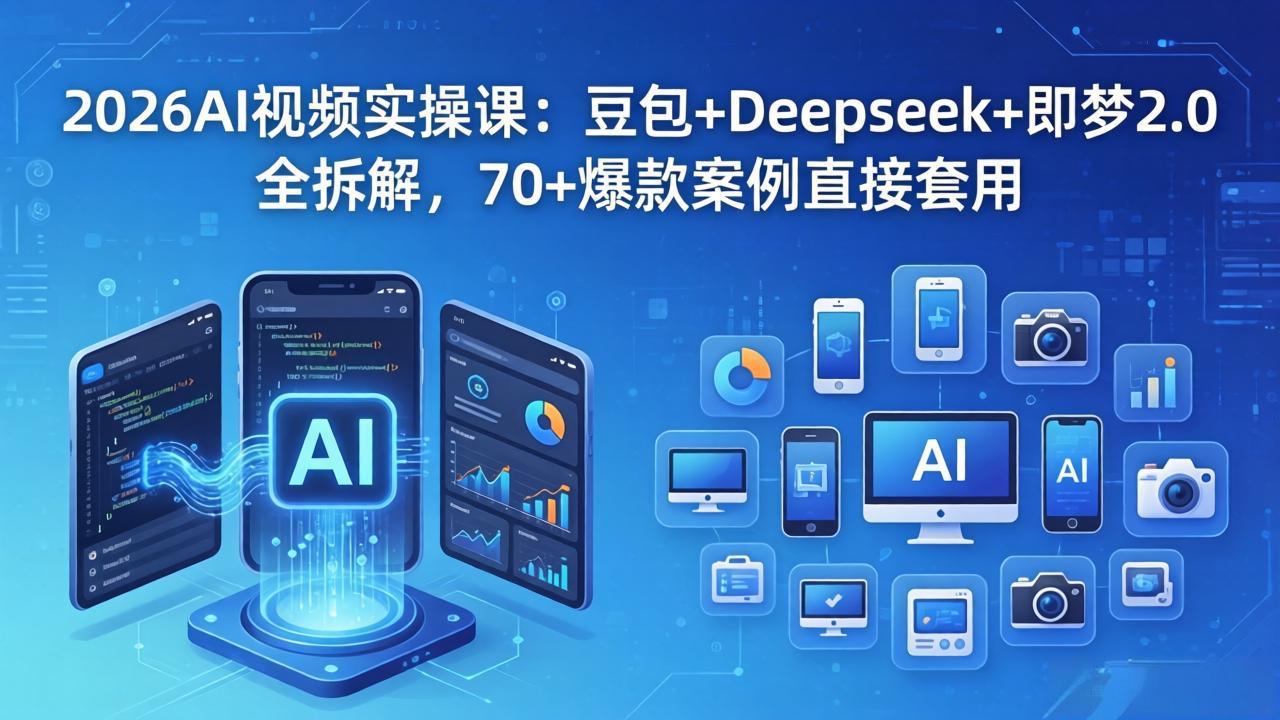 （18263期）2026AI视频实操课：豆包+Deepseek+即梦2.0全拆解，70+爆款案例直接套用汇创网-网创项目_汇创网_中创网_福缘网_冒泡网_网创项目平台汇创网