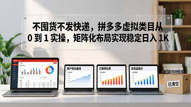 （17989期）不囤货不发快递，拼多多虚拟类目从 0 到 1 实操，矩阵化布局实现稳定日入 1K汇创网-网创项目_汇创网_中创网_福缘网_冒泡网_网创项目平台汇创网