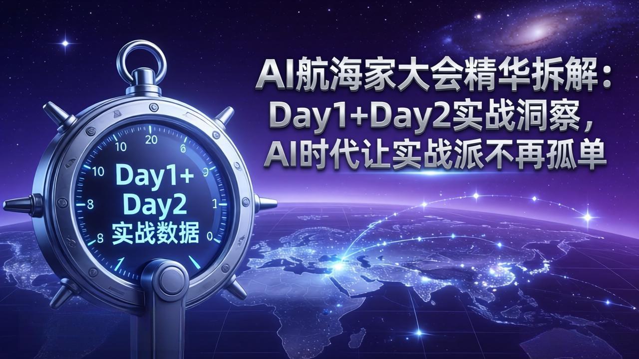 （17867期）AI航海家大会精华拆解：Day1+Day2实战洞察，AI时代让实战派不再孤单汇创网-网创项目_汇创网_中创网_福缘网_冒泡网_网创项目平台汇创网