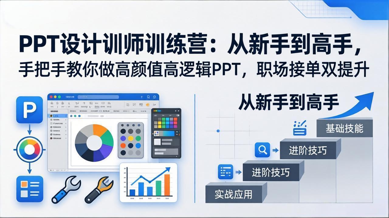 (17886期)PPT设计训师训练营:从新手到高手,手把手教你做高颜值高逻辑PPT,职场接单双提升汇创网-网创项目_汇创网_中创网_福缘网_冒泡网_网创项目平台汇创网