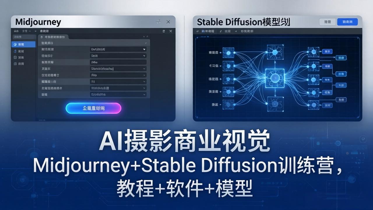（18271期）AI摄影商业视觉Midjourney+Stable Diffusion训练营，教程+软件+模型汇创网-网创项目_汇创网_中创网_福缘网_冒泡网_网创项目平台汇创网