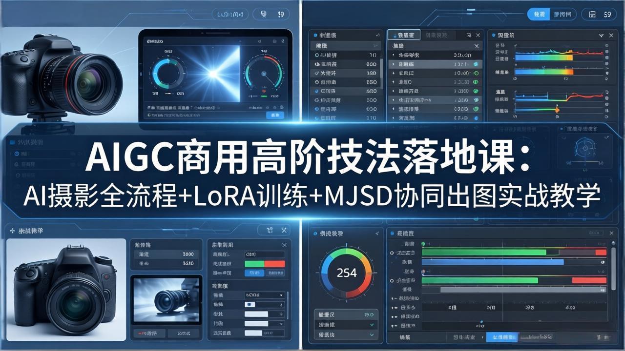（18254期）AIGC商用高阶技法落地课：AI摄影全流程+LoRA训练+MJSD协同出图实战教学汇创网-网创项目_汇创网_中创网_福缘网_冒泡网_网创项目平台汇创网