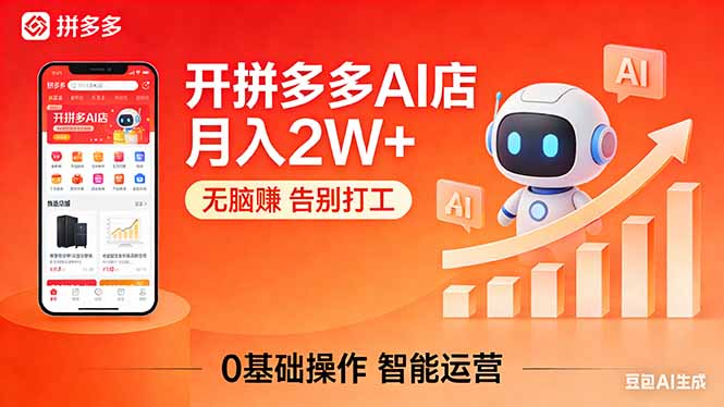 （17947期）开一家拼多多AI店，月入2W+，无脑赚，告别打工，附SOP手册汇创网-网创项目_汇创网_中创网_福缘网_冒泡网_网创项目平台汇创网