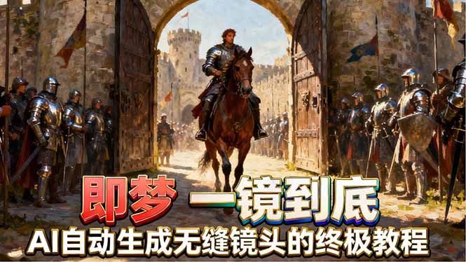 （18241期）即梦AI一镜到底终极教程，智能补帧+运镜技巧，AI自动生成无缝丝滑长镜头高效出片汇创网-网创项目_汇创网_中创网_福缘网_冒泡网_网创项目平台汇创网