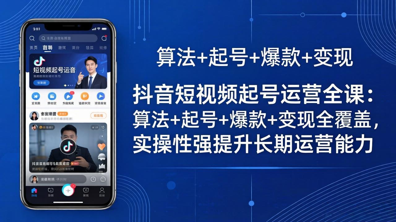 （18071期）抖音短视频起号运营全课：算法+起号+爆款+变现全覆盖，实操性强提升长期运营能力汇创网-网创项目_汇创网_中创网_福缘网_冒泡网_网创项目平台汇创网