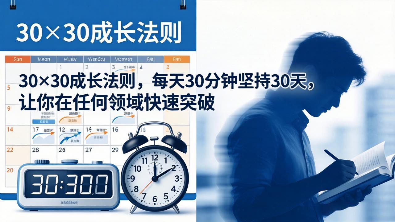 （18057期）付费文章：30×30成长法则，每天30分钟坚持30天，让你在任何领域快速突破汇创网-网创项目_汇创网_中创网_福缘网_冒泡网_网创项目平台汇创网