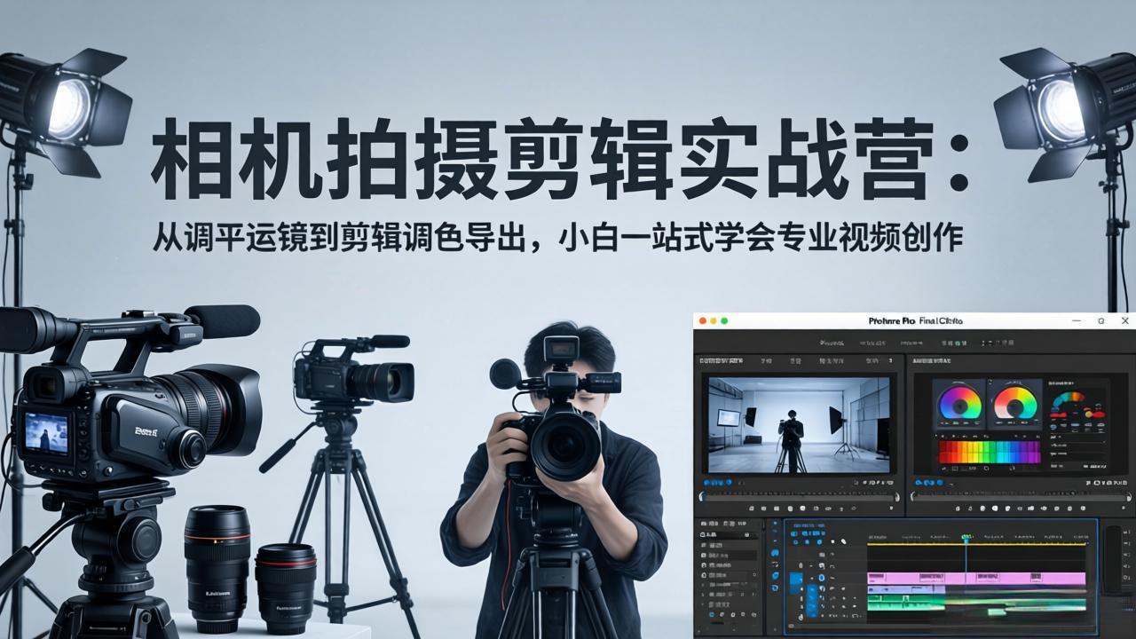 （18002期）相机拍摄剪辑实战营：从调平运镜到剪辑调色导出，小白一站式学会专业视频创作汇创网-网创项目_汇创网_中创网_福缘网_冒泡网_网创项目平台汇创网