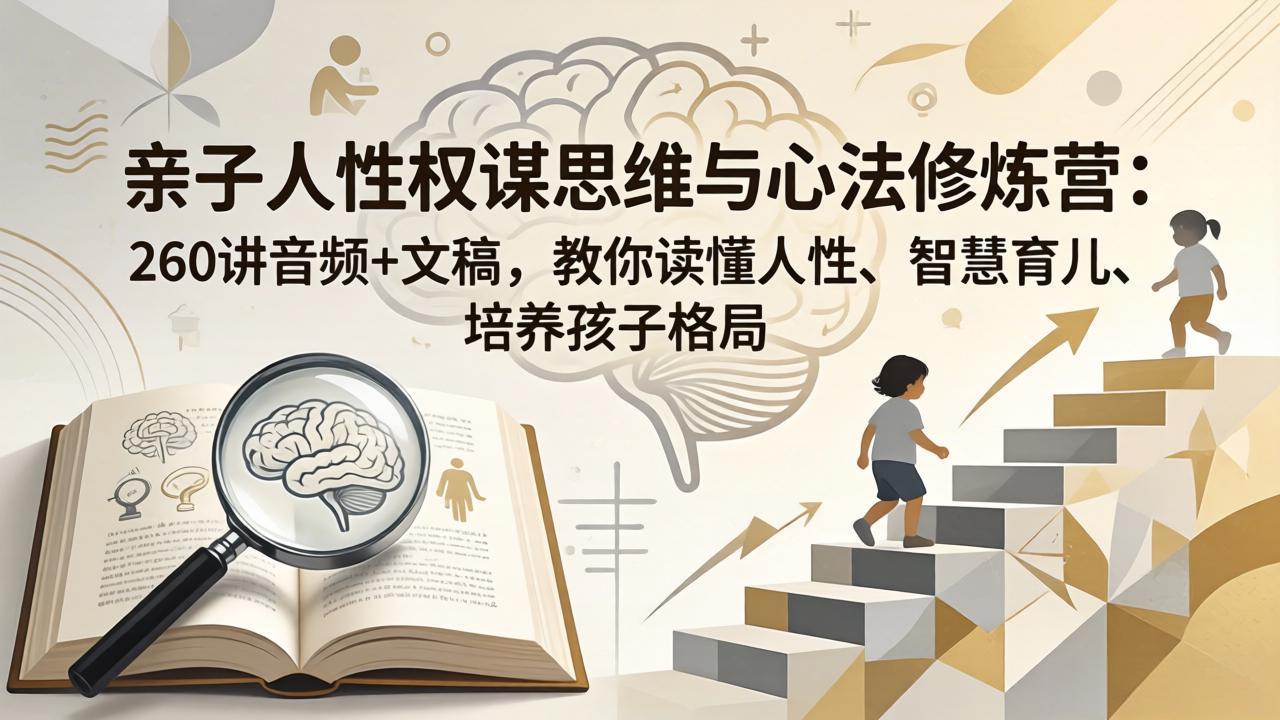 （18076期）亲子人性权谋思维与心法修炼营：260讲音频+文稿，教你读懂人性、智慧育儿、培养孩子格局汇创网-网创项目_汇创网_中创网_福缘网_冒泡网_网创项目平台汇创网
