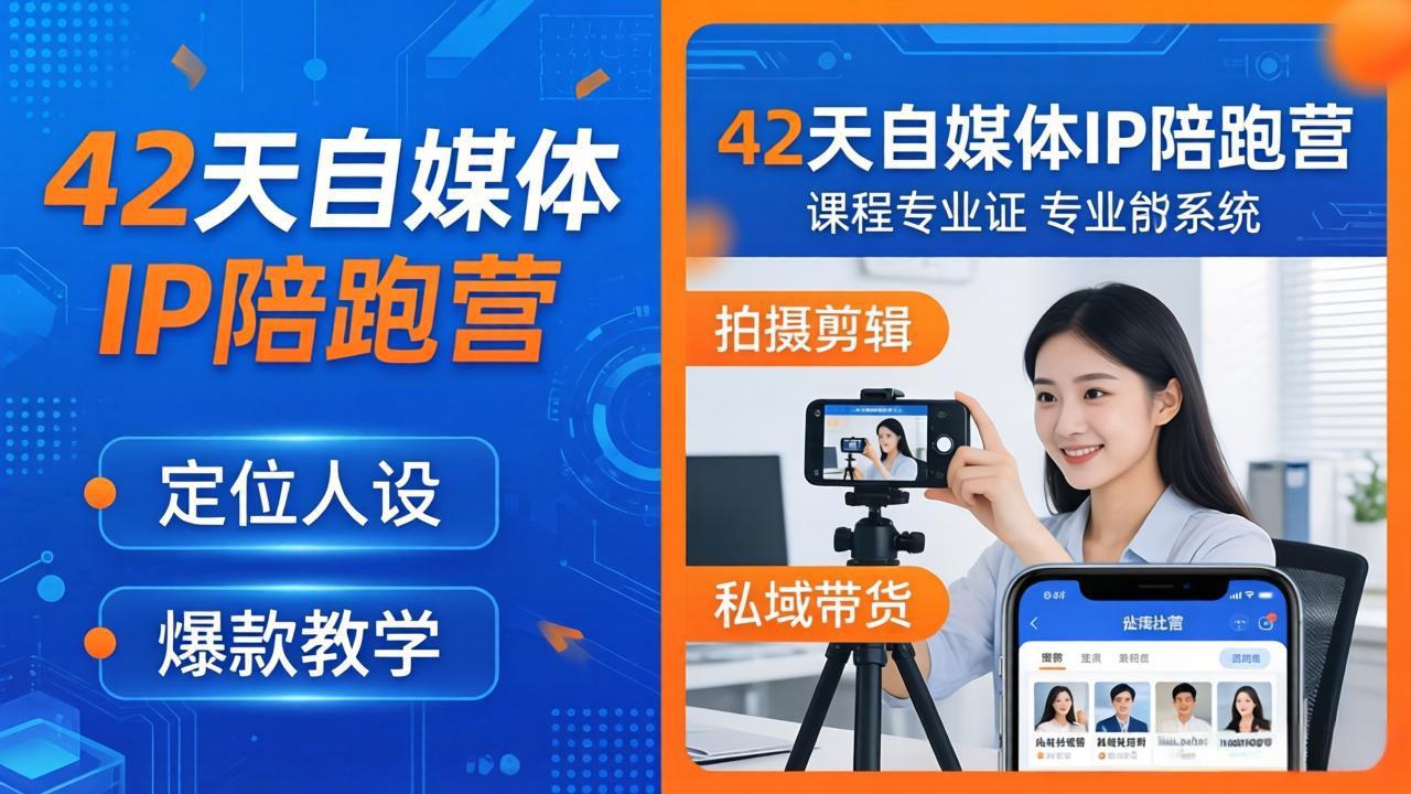 （18109期）42天自媒体IP陪跑营-26年4月19更新：定位人设爆款全教学，拍摄剪辑私域带货一站式落地汇创网-网创项目_汇创网_中创网_福缘网_冒泡网_网创项目平台汇创网