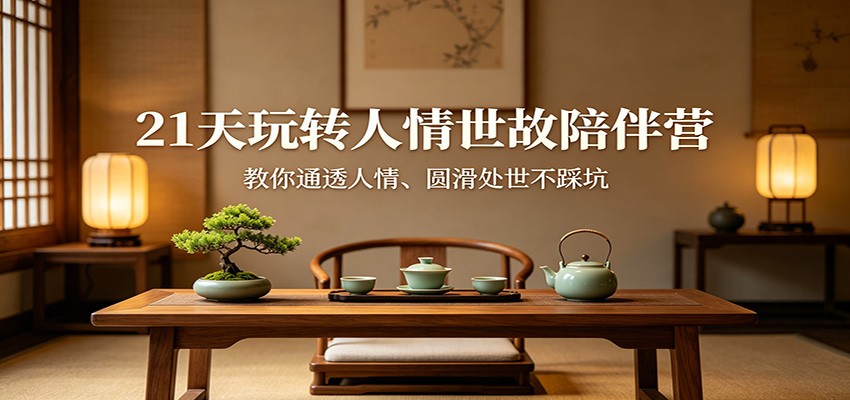21天玩转人情世故陪伴营：教你通透人情、圆滑处世不踩坑汇创网-网创项目_汇创网_中创网_福缘网_冒泡网_网创项目平台汇创网
