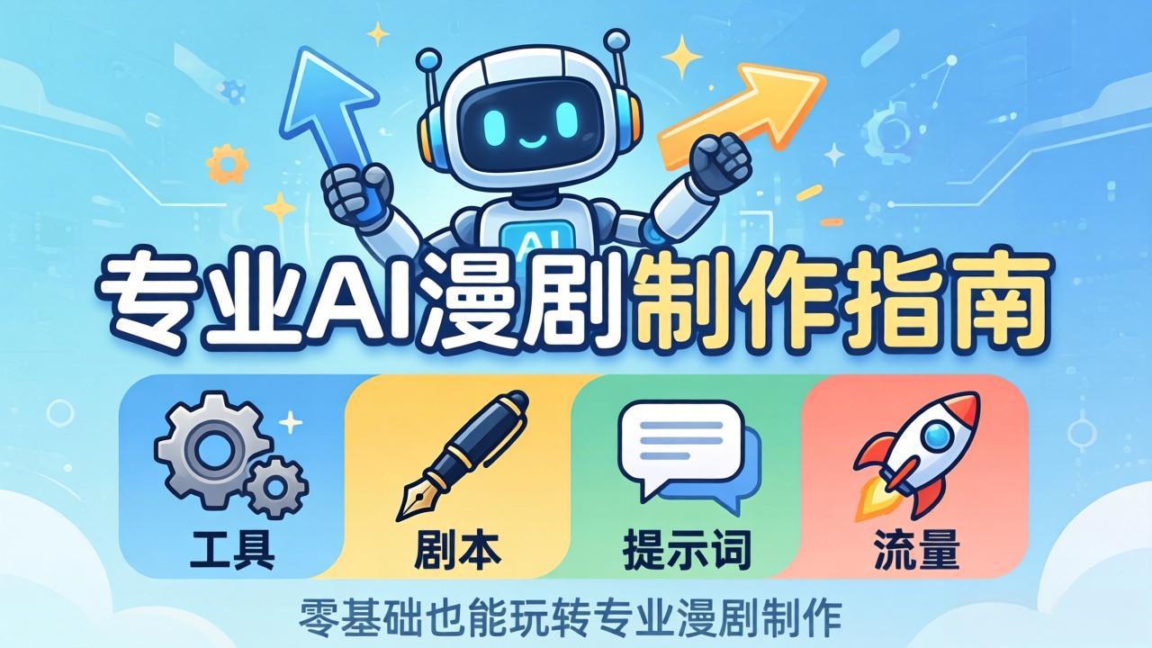 （18190期）专业AI漫剧制作指南：工具+剧本+提示词+流量全流程，零基础也能玩转专业漫剧制作汇创网-网创项目_汇创网_中创网_福缘网_冒泡网_网创项目平台汇创网