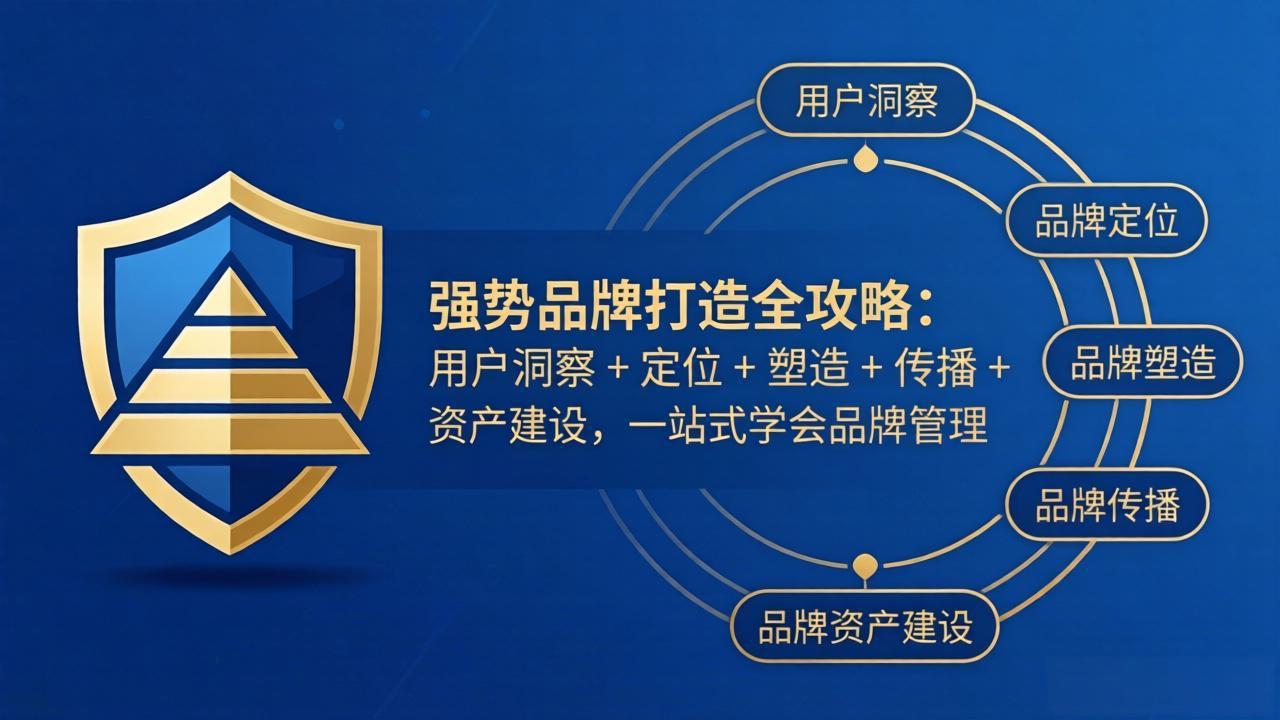 （17889期）强势品牌打造全攻略：用户洞察 + 定位 + 塑造 + 传播 + 资产建设，一站式学会品牌管理汇创网-网创项目_汇创网_中创网_福缘网_冒泡网_网创项目平台汇创网