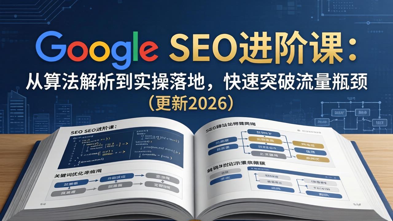 （18048期）Google SEO进阶课：从算法解析到实操落地，快速突破流量瓶颈（更新2026）汇创网-网创项目_汇创网_中创网_福缘网_冒泡网_网创项目平台汇创网