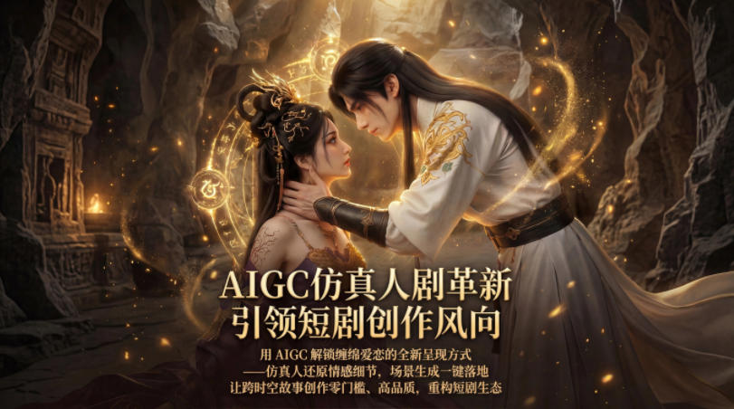 AIGC仿真人《合欢宗》短剧教学，用AIGC解锁缠绵爱恋的全新呈现方式，让跨时空故事创作零门槛、高品质，重构短剧生态汇创网-网创项目_汇创网_中创网_福缘网_冒泡网_网创项目平台汇创网