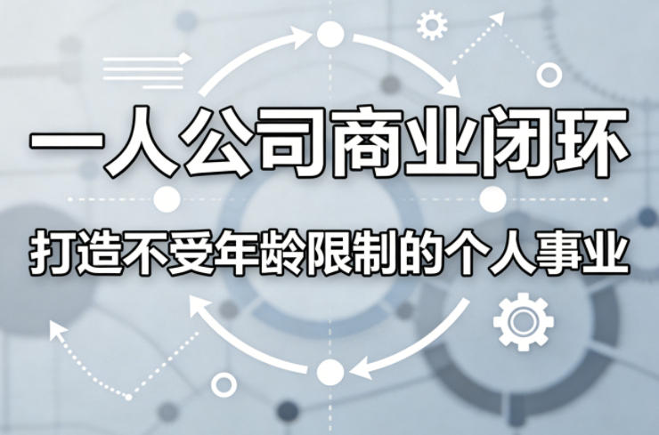 一人公司商业闭环，打造一份不受年龄限制的个人事业汇创网-网创项目_汇创网_中创网_福缘网_冒泡网_网创项目平台汇创网
