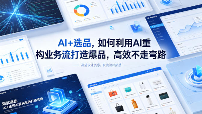 AI+选品，如何利用AI重构业务流打造爆品，高效不走弯路汇创网-网创项目_汇创网_中创网_福缘网_冒泡网_网创项目平台汇创网