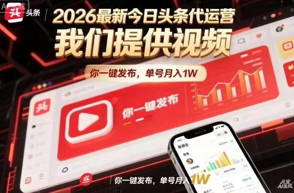 今日头条躺賺模式，你9我1，操作简单，一键发布，单机日入数百，长期合作【揭秘】汇创网-网创项目_汇创网_中创网_福缘网_冒泡网_网创项目平台汇创网