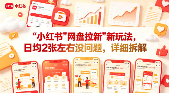 小红书【网盘拉新】新玩法，日均2张左右没问题，详细拆解汇创网-网创项目_汇创网_中创网_福缘网_冒泡网_网创项目平台汇创网