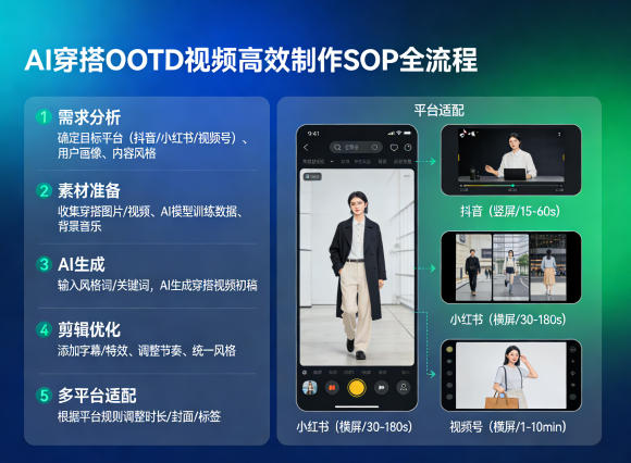 AI穿搭OOTD视频高效制作SOP全流程，适配抖音小红书视频号全平台汇创网-网创项目_汇创网_中创网_福缘网_冒泡网_网创项目平台汇创网