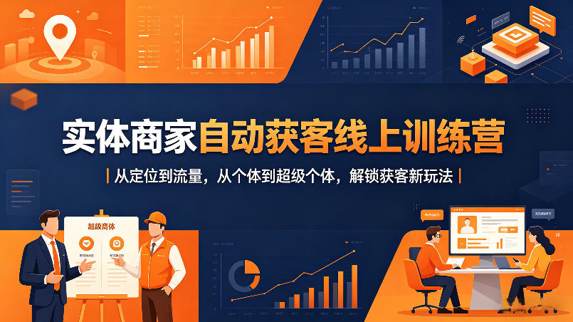 实体商家自动获客线上训练营｜从定位到流量，从个体到超级个体，解锁获客新玩法汇创网-网创项目_汇创网_中创网_福缘网_冒泡网_网创项目平台汇创网