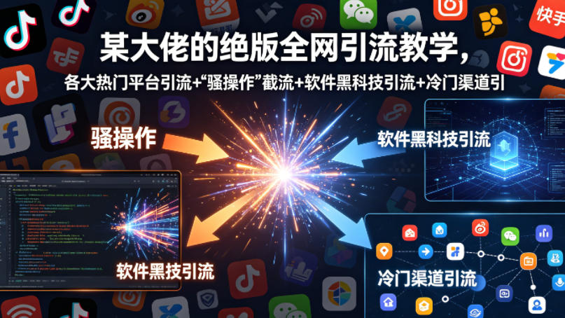 某大佬的绝版全网引流教学，各大热门平台引流+”骚操作”截流+软件黑科技引流+冷门渠道引流等汇创网-网创项目_汇创网_中创网_福缘网_冒泡网_网创项目平台汇创网