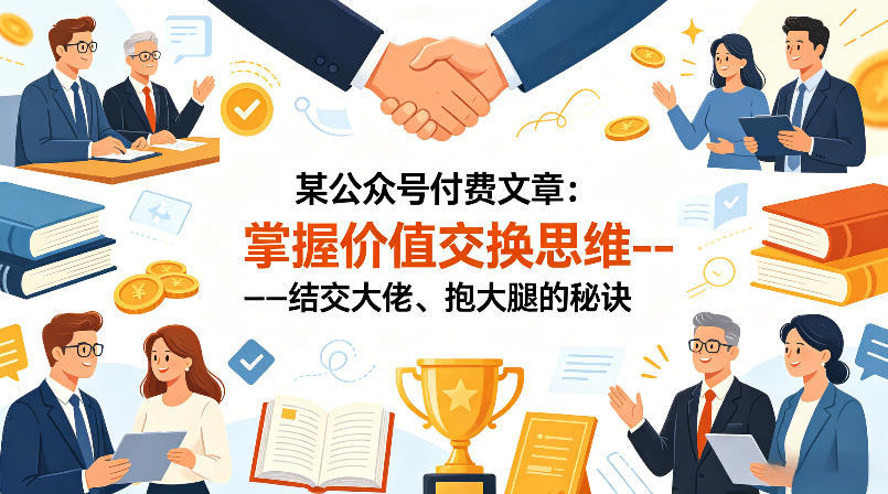 某公众号付费文章：掌握价值交换思维—-结交大佬、抱大腿的秘诀汇创网-网创项目_汇创网_中创网_福缘网_冒泡网_网创项目平台汇创网