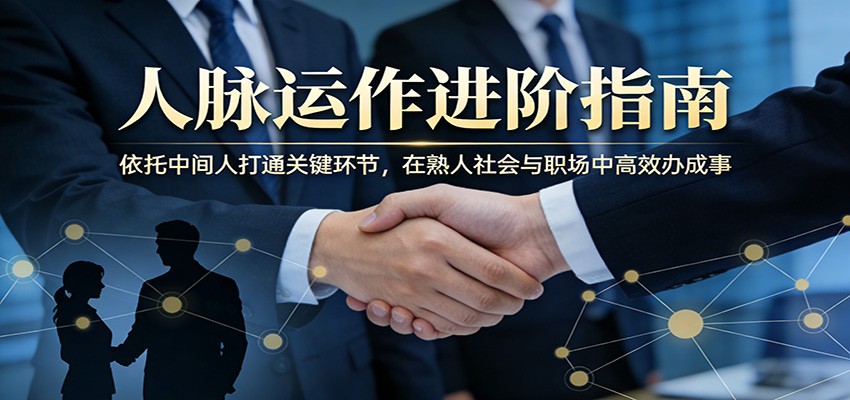 付费文章：人脉运作进阶指南，依托中间人打通关键环节，在熟人社会与职场中高效办成事汇创网-网创项目_汇创网_中创网_福缘网_冒泡网_网创项目平台汇创网
