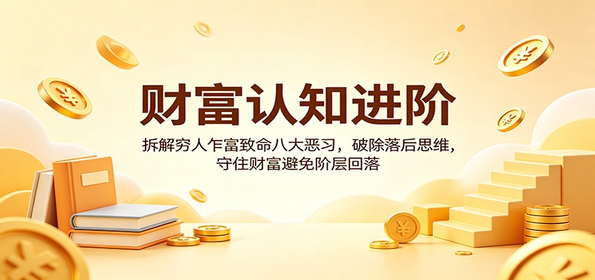 财富认知进阶：拆解穷人乍富致命八大恶习，破除落后思维，守住财富避免阶层回落汇创网-网创项目_汇创网_中创网_福缘网_冒泡网_网创项目平台汇创网