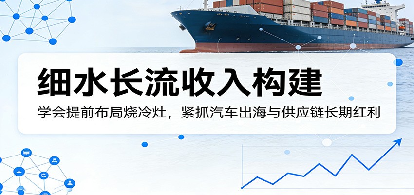 付费文章：细水长流收入构建，学会提前布局烧冷灶，紧抓汽车出海与供应链长期红利汇创网-网创项目_汇创网_中创网_福缘网_冒泡网_网创项目平台汇创网