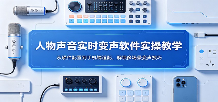 人物声音实时变声软件实操教学：从硬件配置到手机端适配，解锁多场景变声技巧汇创网-网创项目_汇创网_中创网_福缘网_冒泡网_网创项目平台汇创网