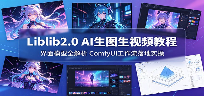Liblib2.0 AI生图生视频教程：界面模型全解析，ComfyUI工作流落地实操汇创网-网创项目_汇创网_中创网_福缘网_冒泡网_网创项目平台汇创网