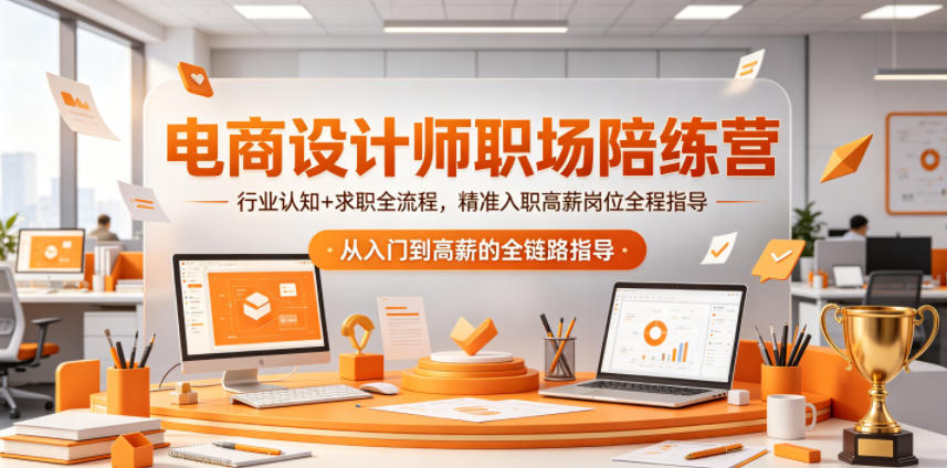 电商设计师职场陪练营，行业认知+求职全流程，精准入职高薪岗位全程指导汇创网-网创项目_汇创网_中创网_福缘网_冒泡网_网创项目平台汇创网