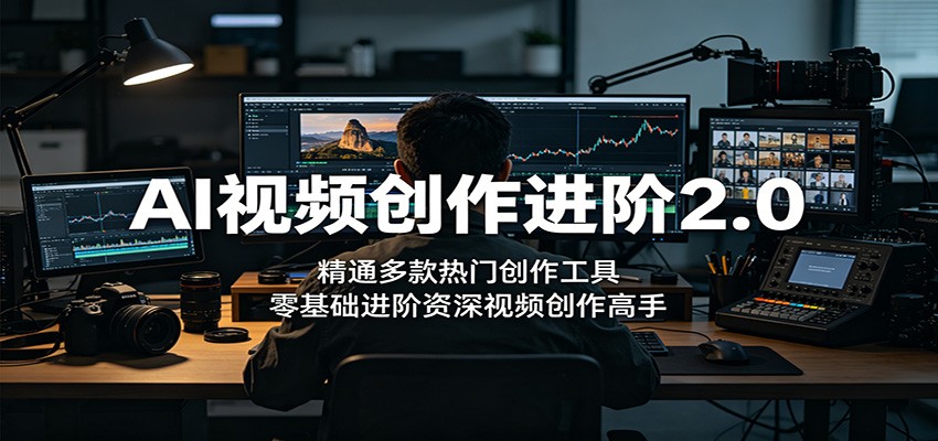 AI视频创作进阶2.0：精通多款热门创作工具，零基础进阶资深视频创作高手汇创网-网创项目_汇创网_中创网_福缘网_冒泡网_网创项目平台汇创网