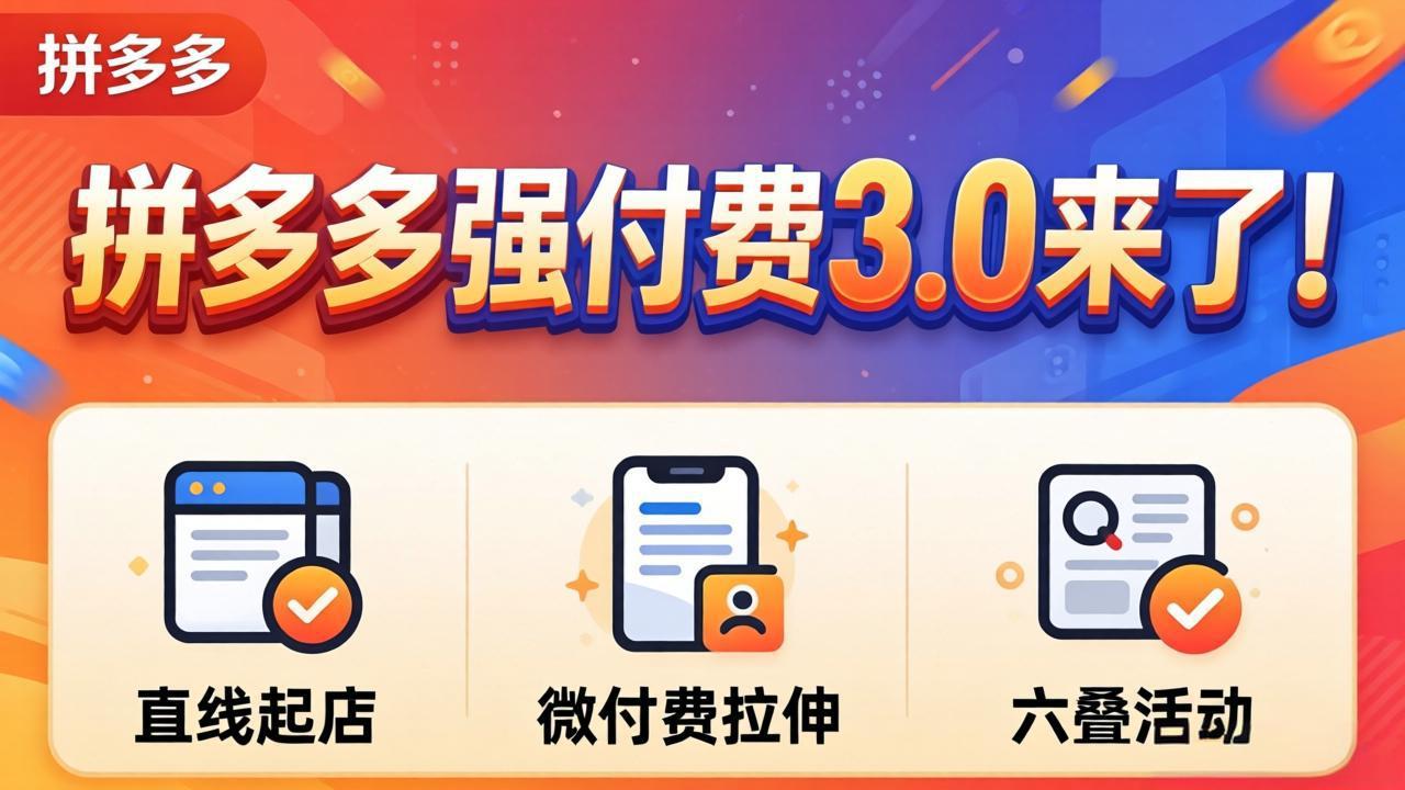 （18284期）拼多多强付费3.0来了（更新4月）直线起店+微付费拉伸+六叠活动，稳定起店破解流量瓶颈汇创网-网创项目_汇创网_中创网_福缘网_冒泡网_网创项目平台汇创网
