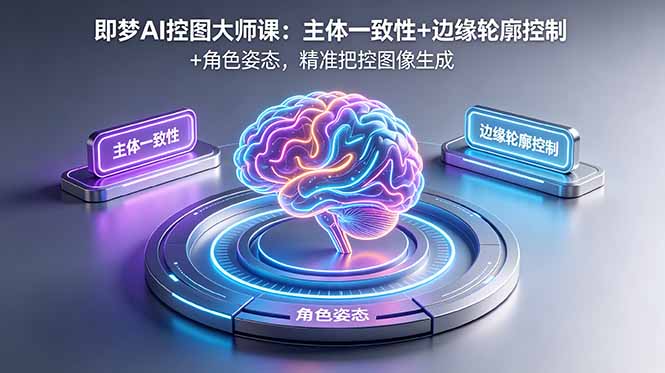 （18619期）即梦AI控图大师课：主体一致性+边缘轮廓控制+角色姿态，精准把控图像生成汇创网-网创项目_汇创网_中创网_福缘网_冒泡网_网创项目平台汇创网