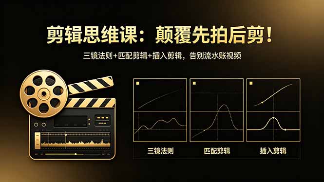 （18285期）剪辑思维课：颠覆先拍后剪！三镜法则+匹配剪辑+插入剪辑，告别流水账视频汇创网-网创项目_汇创网_中创网_福缘网_冒泡网_网创项目平台汇创网