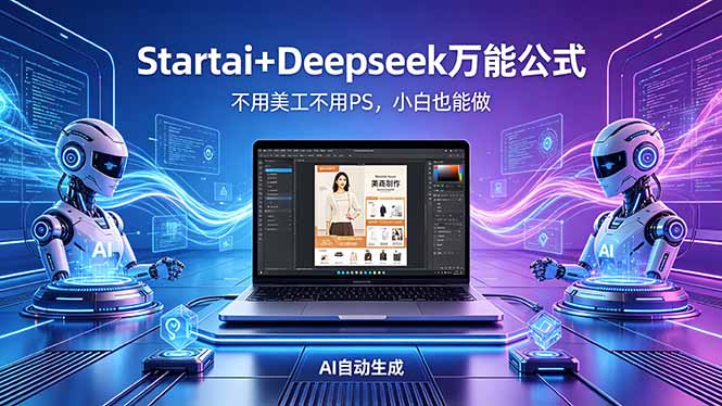 （18341期）AI自动做电商详情页：Startai+Deepseek万能公式，不用美工不用PS，小白也能做汇创网-网创项目_汇创网_中创网_福缘网_冒泡网_网创项目平台汇创网