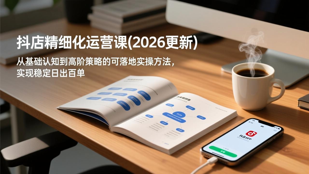 （18421期）抖店精细化运营课(更新5月)，从基础认知到高阶策略的可落地实操方法，实现稳定日出百单汇创网-网创项目_汇创网_中创网_福缘网_冒泡网_网创项目平台汇创网