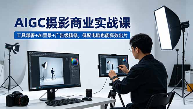 (18434期)AIGC 摄影商业实战课,工具部署+AI置景+广告级精修,低配电脑也能高效出片汇创网-网创项目_汇创网_中创网_福缘网_冒泡网_网创项目平台汇创网