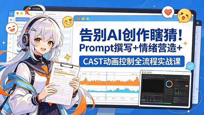 （18473期）告别AI创作瞎猜！Prompt撰写+情绪营造+CAST动画控制全流程实战课汇创网-网创项目_汇创网_中创网_福缘网_冒泡网_网创项目平台汇创网
