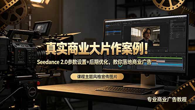 （18484期）真实商业大片作案例！Seedance 2.0参数设置+后期优化，教你落地商业广告汇创网-网创项目_汇创网_中创网_福缘网_冒泡网_网创项目平台汇创网